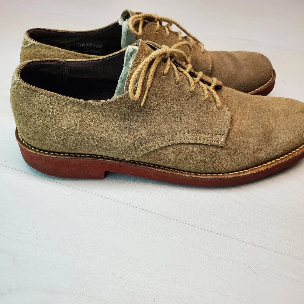 ST JOHNS Mens Suede Desert Boots Tan Lace Up Comfort Leather‎ Upper Size 8 D